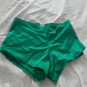 Shinny green bootyshorts